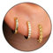 FUNEIA Ohrringe Silber 925 Set für Damen 14K Vergoldet Kleine Creolen Ohrstecker Silber Gold mit Zirkonia Anhänger Stapelbar Wasserfest Stecker Ohrringe Set für Mehrere Ohrlöcher Schmuck Geschenk