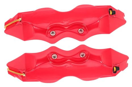 ULTECHNOVO 1 Pair Modified Hub Caps Brake Covers for Calipers Brake Caliper Paint Kit Brake Caliper Covers Front Brake Disc Guard Cover Front Brake Caliper Decoration Guard Cover Red Abs