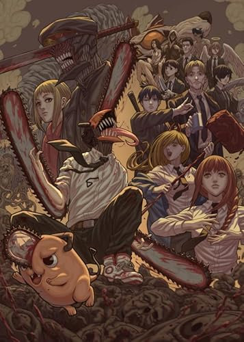 HfmQuisutron Jigsaw Puzzle 1000 Pieces Chainsaws Man Anime Posters For Adult Toy Stress Relief Game Wj414Zp