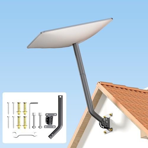 Starlink Halterung für Starlink Internet Satellite Kit Gen2/V2, Lange Starlink Wandhalterung Mini Halterung aus Eisen Starlink Gen 2 Rohradapter, Starlink Pole Mount Starlink V2 Dachhalterung