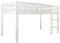 Kinderbett 90x200 cm aus Massivholz mit Lattenrost und Sicherheitsleiter, w