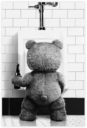 Ted Filmposter auf Leinwand, Wandkunst, Dekordruck, Gemälde für Wohnzimmer, Schlafzimmer, Dekoration, 30 x 45 cm