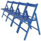 WELL HOME MOBILIARIO & DECORACIÓN - Pack 4 Sillas BAS en madera de haya, acabado azul