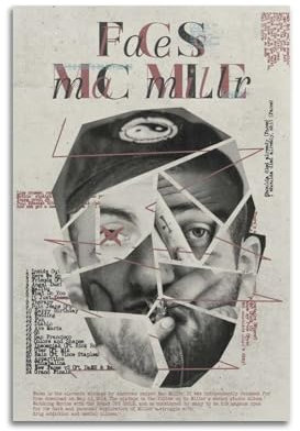 AKRHARWB Mac Miller Poster, Wandkunst, Vintage, elegantes Poster, dekoratives Gemälde für Wohnzimmer, Schlafzimmer, ästhetisches Poster, 20 x 30 cm, ungerahmter Stil