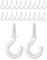 Mini Small Metal Screw-in Cup Hooks for Hanging Plants, Suitable for Outdoor or Indoor Use On Ceiling, for Wood Home Organization, White, 20 Pcs Screw in Hooks for Wood