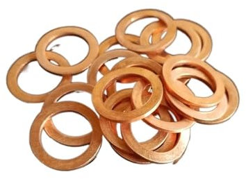 Arandela plana de cobre M25, junta de sellado, diámetro interior de 25 mm, anillo de sellado, lámina fina T3, arandela de cobre roja(25x33x2 (8pcs))