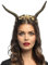 Struts Midsummer Nights Dream Gold Demon Horns Fancy Dress Headband with Flowers