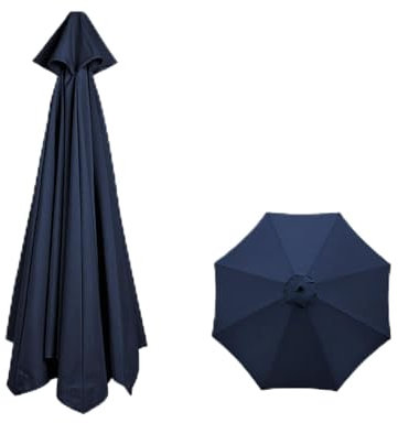 Toile De Rechange Pour Parasol Déporté, Auvent De Rechange Pour Parasol Hexagonal Octogonal À 6/8 Baleines Housse De Rechange En Tissu Pour Parasol(Midnight,8 RIBS/350CM(11.5FT))