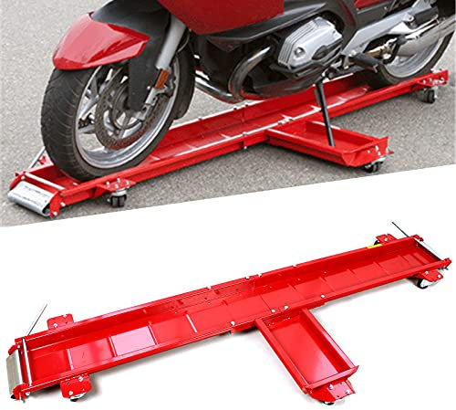 Motorcycle Dolly Centre Stand - Garage Mover Parking Trolley, Load Capacity 567kg,Tool for Easy Motorbike Movement