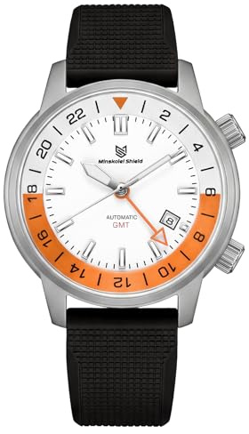 Minskolei Shield GMT Herrenuhr Automatikuhr GMT Dual-Zeitzone Armbanduhren Mechanische Uhren 42MM Edelstahl 100M Wasserdicht