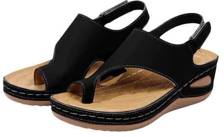 Générique Mode Sandalette Orthopedique Été Sandale Nu Pieds Chaussures Sandales Confortable Chaussures Femme Femme Compensées Soutien Voute Plantaire Larges Pied