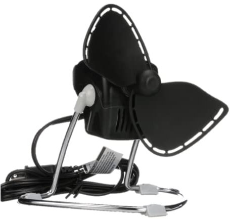Caframo Chinook, 2-Speed Desk Fan, Cage Free, Easy To Clean Soft Blades, Canadian Made, 8.8 Blade, 707CHBBX, Black