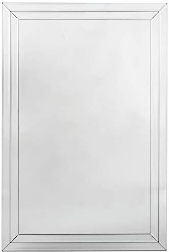 Premier Housewares Bathroom Mirror Clear Edge Wall Mirrors For Hallway Garden Mirrors Stick On Mirrors For Walls Bathroom Mirrors For Wall 90x60x1