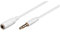 Goobay 62362 Prolunga Audio e Cuffie AUX, 4 Pin da 3.5mm Slim, CU, Bianca, 2m Lunghezza del Cavo