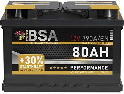 Autobatterie 80Ah Starterbatterie Batterie ersetzt 74Ah 75Ah 77Ah
