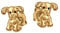 Clever Schmuck Goldene kleine Mädchen Ohrringe als Ohrstecker Mini Hund 6 mm mit schwarzen Augen matt und glänzend für Kinder 333 Gold 8 KARAT im Etui Anthrazit