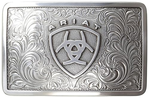 ARIAT Men's Rectangle Filagree Shield Buckle