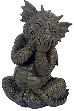 Gartendrache Lacht sich ins Fäustchen Figur! Garten! Gargoyle