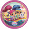 Procos 10067601 89943 Partyteller Shimmer & Shine Glitter Friends aus Pappe, 8 Stück, pink, blau