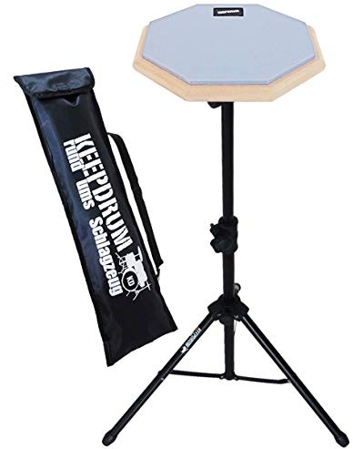 keepdrum DP-GY8 SET Practice Pad Grau mit Übungspadständer und Tasche