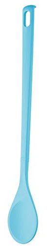 Fackelmann Kochlöffel Tropical SKY Griffende mit Stopp-Funktion, spülmaschinengeeignet, für beschichtete Töpfe/Pfannen geeignet, hitzebeständig bis 270°C, Blau