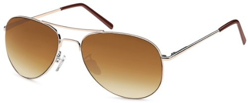 FEINZWIRN Pilotenbrille Sonnenbrille für schlanke schmale Gesichter inkl Brillenbeutel