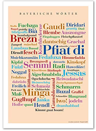 Poster Bayerische Wörter (30x40 cm)
