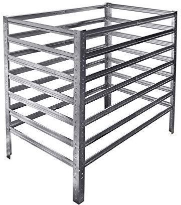 shelfplaza® Home Composteur 900l galvanisé/Composteur Jardin 100x100x90 cm/métallique composteur de Jardin 900l capacité comme bacs à Compost de Jardin pour composts et déchets de Jardin