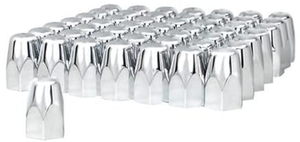 United Pacific 10084CB Wheel Lug Nut Cover 1.5 X 2 3/4, Universal, Chrome, Tall, Push On Style, Plastic, Set of 60