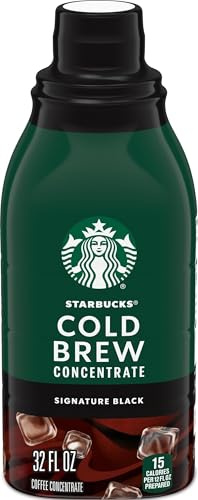 Starbucks Cold Brew Coffee Concentrate, Signature Black Iced Coffee, 32 fl oz