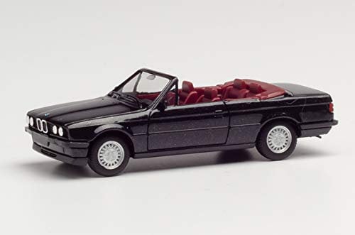 herpa 030595-002 BMW 325i Cabrio, blacksaphir metallic in Miniatur zum Basteln Sammeln und als Geschenk