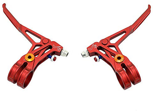 KCNC V6 Fully CNC Machined MTB Brake Lever, 66g, Red, SK2128