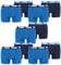 PUMA 10 er Pack Boxer Boxershorts Men Herren Unterhose Pant Unterwäsche, Farbe:420 - True Blue, Bekleidungsgröße:L