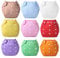 ACMEDE Baby Stoffwindel waschbar Wiederverwendbare Windeln All-in-One-Taschenwindel für die meisten Babys und Kleinkinder 9 Pack Tasche waschbar Verstellbare Stoffwindeln Windeln