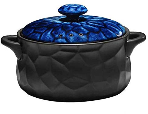 SMSOM Casseruola in Porcellana fine Resistente al Calore/in Terracotta/in Terracotta Pentola, Padella Antiaderente Non tossica con induzione del Coperchio (Size : 6L)