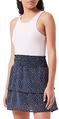 ONLY Damen Onlann Star Layered Smock Skirt Noos Ptm Rock, Night Sky, XL EU