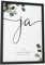 Papierschmiede® Personalisiertes Bild: JA Wort mit Namen, Datum und Ort | DIN A4 (21x30 cm) Bilderrahmen wählbar | Hochzeitsspruch, Personalisiert Bild Hochzeit, Paar Poster „Wedding Ja“