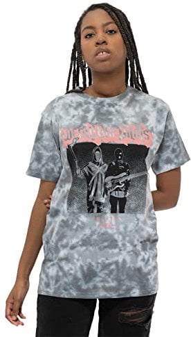 Twenty One Pilots T Shirt Torch Bearers Band Logo Herren Weiß and Grau Dye Wash M
