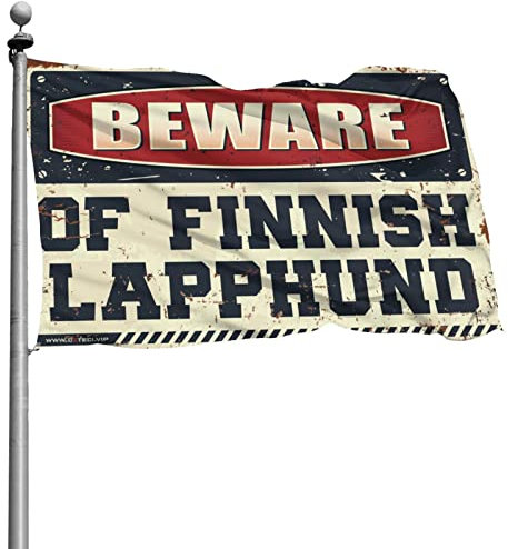 COTECI Lustige Flagge mit Aufschrift Beware Of Finnish Lapphund, Gartendekoration Its A Boy (Größe: 152 x 244 cm)