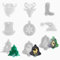 WACH AUF 9 Piezas Moldes Resina Navidad 3D Molde Silicona Epoxi Navidad Moldes Silicona Copos Nieve DIY Tema Navideño Decoración Del árbol Navidad