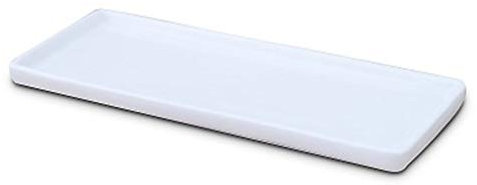 Barabesty Bandeja rectangular de cerámica de porcelana , rectangular para , bandeja de almacenamiento para baño