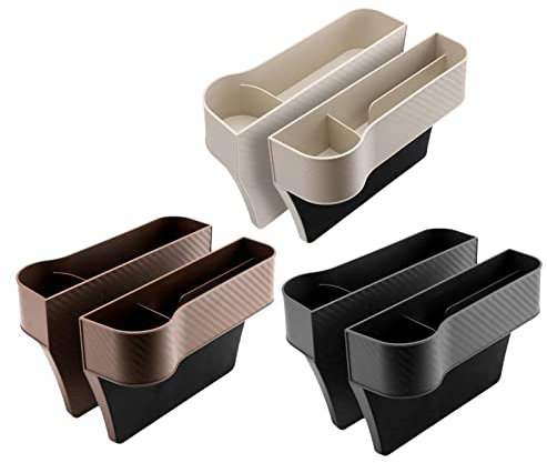 Lecerrot 6 Pcs Auto Seat Gap Organizer, Autositz Aufbewahrungsbox, Auto Seiten Taschen Organizer, Autositz Side Gap Filler, Für Brieftasche Münzen Zigaretten Schlüssel Karten