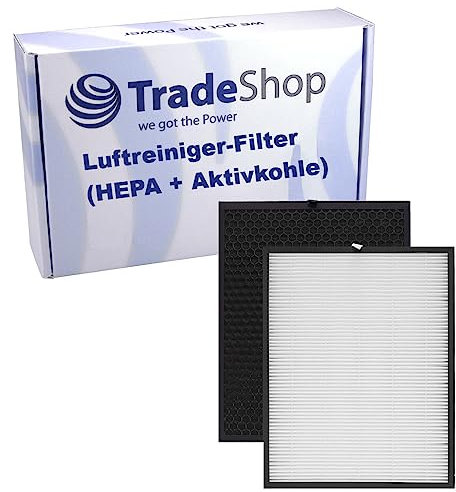Trade-Shop 2in1 Filter-Set (HEPA-Filter + Aktivkohlefilter) kompatibel mit Philips Series 3000 3000i 4000 4000i 4500i Luftreiniger Luftwäscher