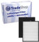 Trade-Shop 2in1 Filter-Set (HEPA-Filter + Aktivkohlefilter) kompatibel mit Philips Series 3000 3000i 4000 4000i 4500i Luftreiniger Luftwäscher