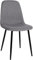 CLP Chaise De Salle A Manger Napier en Similicuir Tissu Ou Velours I Chaise avec Surface D'assise Matelassée Pieds en Metal I Charge Max.150 Kg, Couleur:Gris, Matériel:Tissu