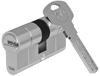 Yale Cylindre profilé Euro 2100 (breveté) - Double/d'urgence - 30/35 - Nickel satiné - Quantité 1 sous Blister