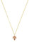 Amor Kette mit Anhänger 925 Sterling Silber Damen Halsschmuck, mit Zirkonia synth., 42+3 cm, Gold, Kommt in Schmuck Geschenk Box, 2037005