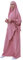 BRONG Abaya Muslim Damen Gebetskleidung für Frauen 2 Stück Muslimisches Kleid Robe mit Khimar Hijab Langen Ärmeln Maxi Kleider Damen Ganzkörper
