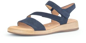 Gabor Damen Riemchensandalen, Frauen Sandalen,Moderate Mehrweite (G),Sommerschuhe,Freizeitschuhe,offene Schuhe,Strandschuhe,Blue,40.5 EU / 7 UK