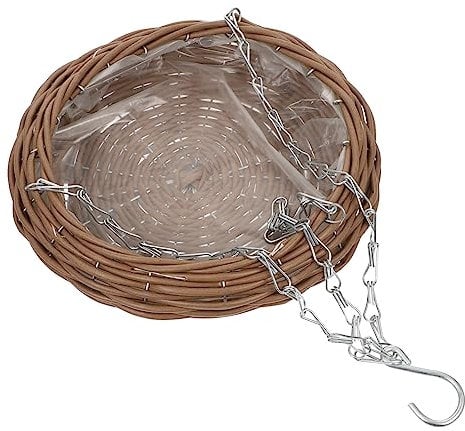 DIKACA 1stk Blumenkorb Vase Outdoor-töpfe Gewebter Hängender Pflanztopf Hängekorb Aus Geflochtenem Seil Blumentopf Zum Aufhängen Aus Rattan Kind Früchtekorb Pflanzenfasern Draussen